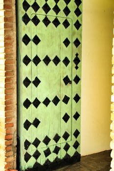 Typical and colorful andalusian house portal in Cordoba