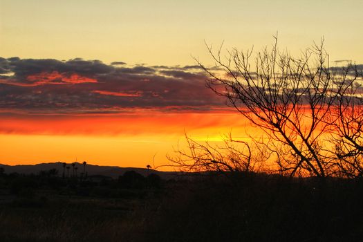 Clouds and lovely sky at Sunset in Alicante in spring