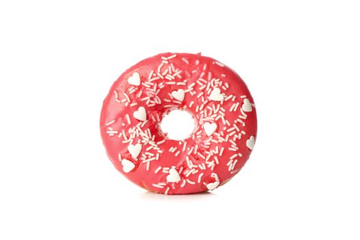 Tasty one donut isolated on white background