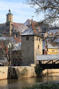 Medieval town of Schwaebisch Hall in Germany