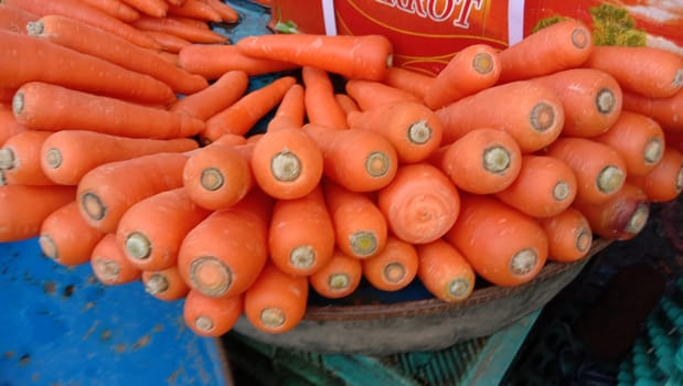 Fresh and delicious and healthy carrot stock on shop