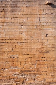 perfectly handmade stone blocks on the wall on wall of the Great Temple of the Moon from 700 BC in Yeha, oldest standing structure in Ethiopia, Africa