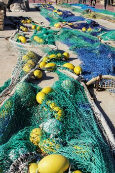 Fishing nets in the port of Santa Pola, Alicante-Spain