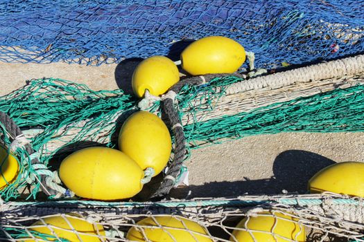 Fishing nets in the port of Santa Pola, Alicante-Spain