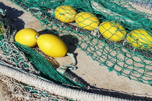 Fishing nets in the port of Santa Pola, Alicante-Spain