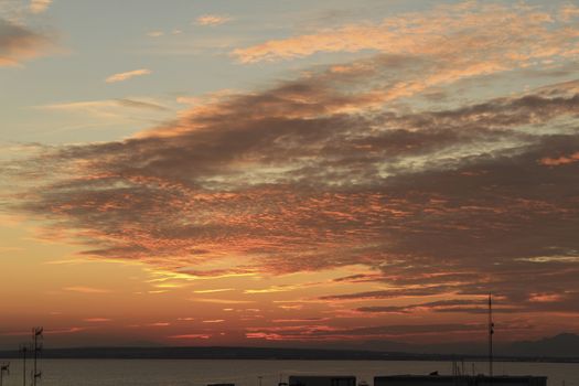 Sunset in Santa Pola, a small fishing village in southern Spain