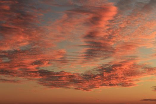 Sunset in Santa Pola, a small fishing village in southern Spain 