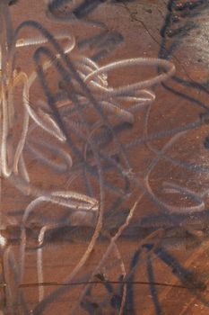 Rusty metal surface on a fishing boat in Santa Pola