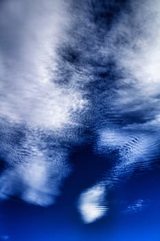 Sky with altomumulus clouds in Spain