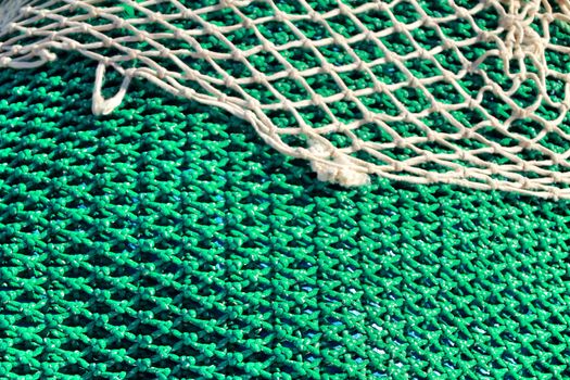 Fishing nets background in the port of Santa Pola, Alicante
