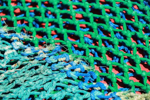 Fishing nets background in the port of Santa Pola, Alicante