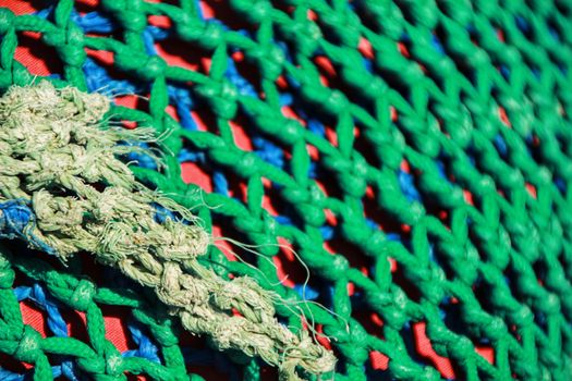 Fishing nets background in the port of Santa Pola, Alicante