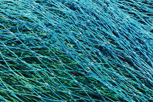 Fishing nets background in the port of Santa Pola, Alicante
