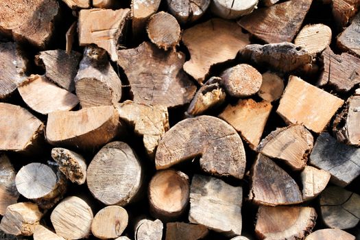 Cut firewood texture background
