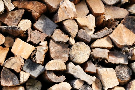 Cut firewood texture background