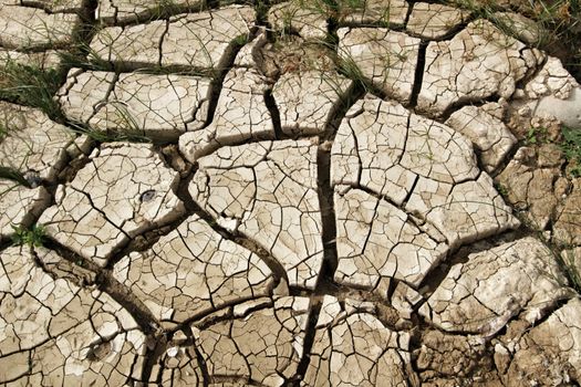 Brown arid and desert land texture showing the drought of the fields in Spain