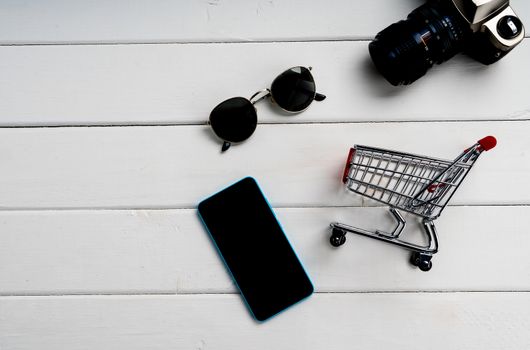 Smartphone and accessories for travel and shopping