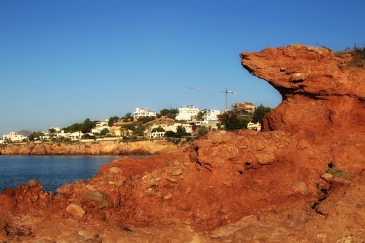 Beautiful Sunrise on the beach in Isla Plana, Cartagena, Murcia,Spain.