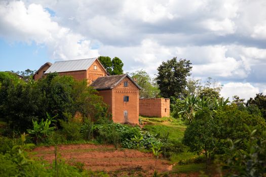 Homes of locals on the island of Madagascar