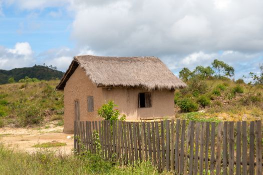 One typical house from the inhabitants of the island of Madagascar