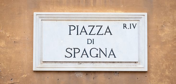 Detail of Piazza di Spagna (Spain Square ) in Rome, Italy