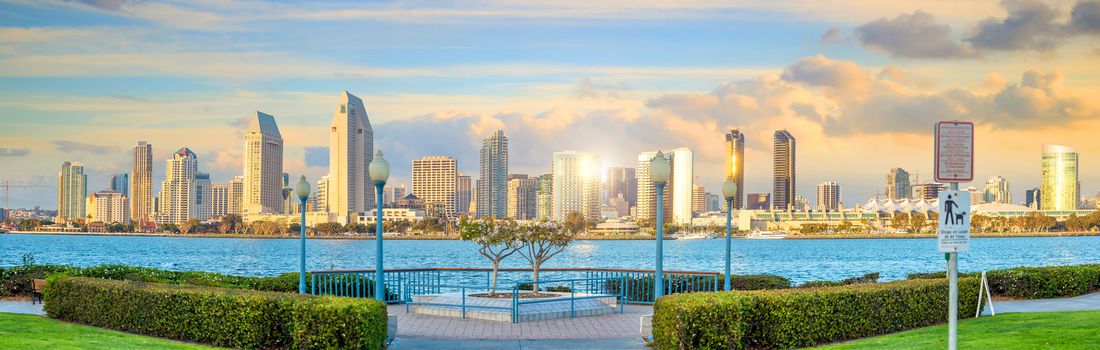 Panorama of Downtown of San Diego, California, USA