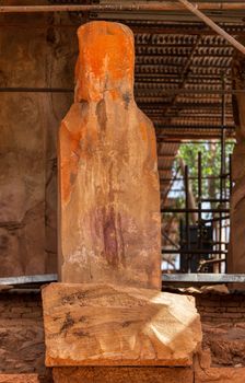 Simple throne in Temple of Yeha. Grat Beal Gebri is ruined complex in Yeha, with a graveyard containing several rock-hewn shaft tombs of the early 1st Millennium BC. Ethio-Sabaean Kingdom of Diamat. Ethiopia Africa