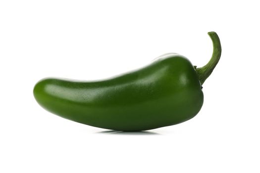 Fresh green pepper isolated on white background