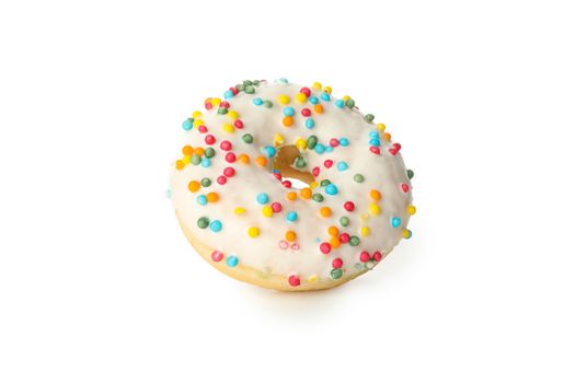 Tasty one donut isolated on white background