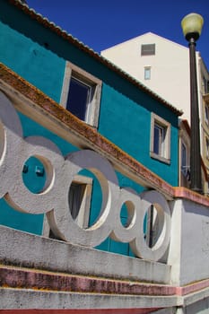 Narrow and colorful streets, majestic facades, windows and balconies of Lisbon, Portugal