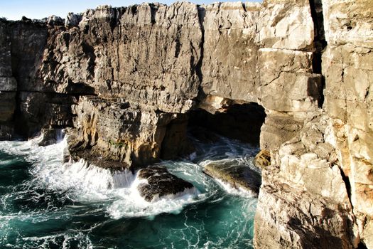 Beautiful cliff formation close to Cascais called The Boca do Inferno