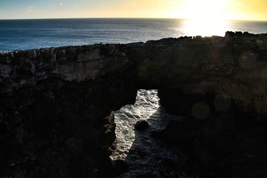 Beautiful cliff formation close to Cascais called The Boca do Inferno
