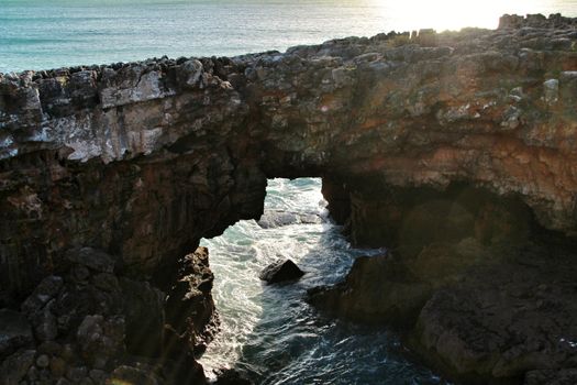 Beautiful cliff formation close to Cascais called The Boca do Inferno
