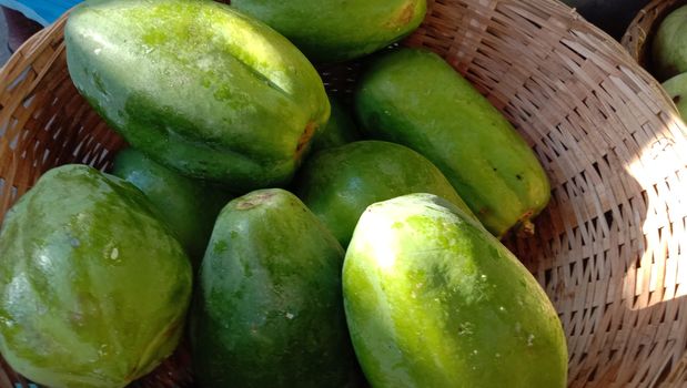 fresh healthy Green Papaya stock on shop