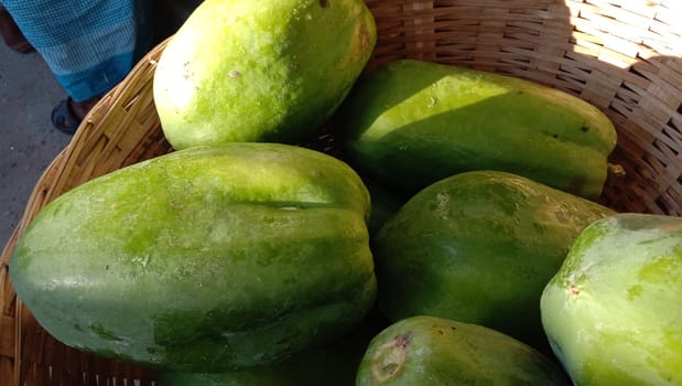 fresh healthy Green Papaya stock on shop
