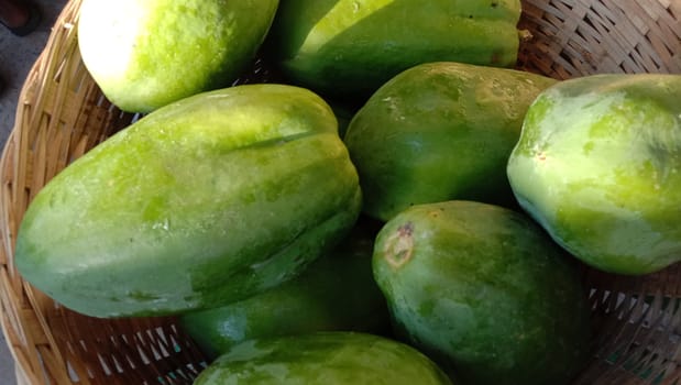 fresh healthy Green Papaya stock on shop