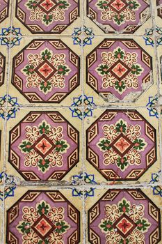 Colorful tiles of Lisbon, Portugal