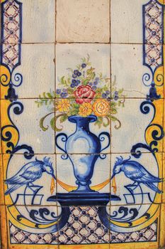 Colorful tiles of Lisbon, Portugal