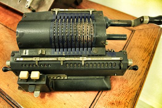 Old and vintage calculating machine