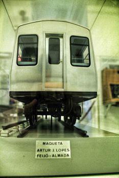 Miniature model of subway car