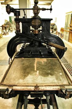 Old and vintage printing machine
