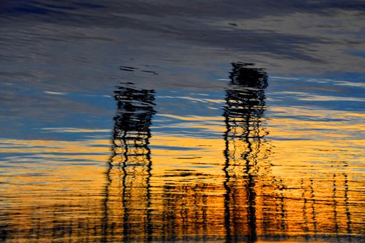 Water Reflection of a Bridge