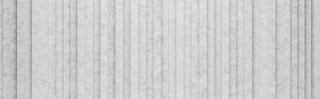 Wall of Light Gray Vertical Stripes Arranged in Random Height 3D Pattern Background Illustration