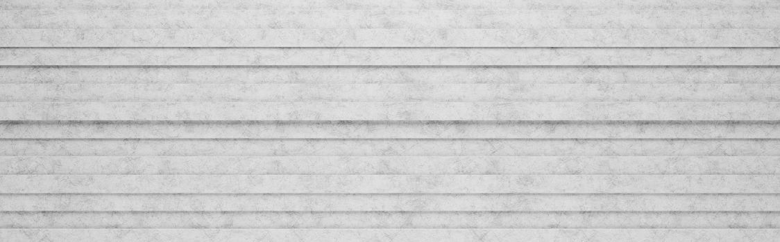 Wall of Light Gray Horizontal Stripes Arranged in Random Height 3D Pattern Background Illustration