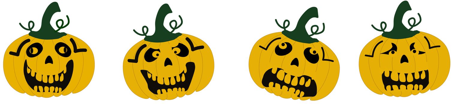 Illustration for halloween cards and web banners. Copy space