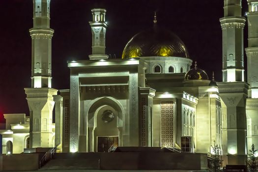 New traditional Muslim mosque night photography. Religion, Islam