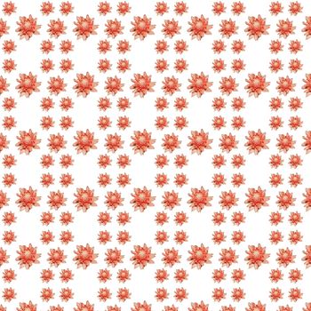 Seamless pattern of pink flower on white background.
Plants seamless pattern concept.