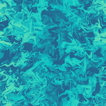 Turquoise and blue marble abstract background texture. Marble stone swirls luxury style wallpaper. Seamless pattern illustration.