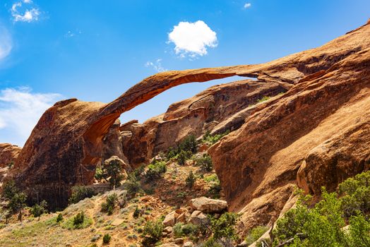Landscape Arch in Arches National Park. Utah, USA.
