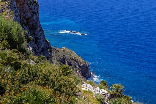 Scenic view on the coast of northern Mallorca between Bayalbufar and Andratx